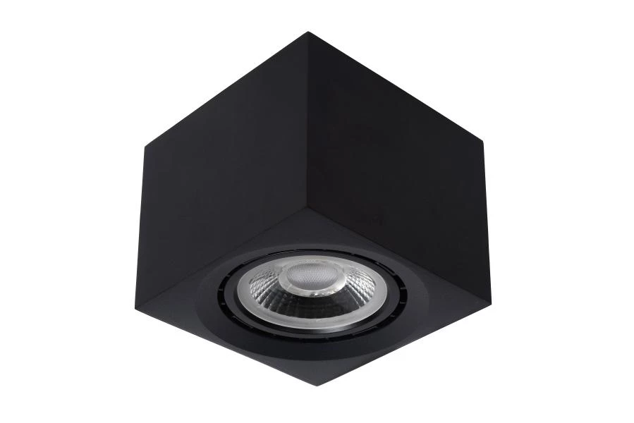 Lucide FEDLER - Ceiling spotlight - LED Dim to warm - GU10 (ES111) - 1x12W 2200K/3000K - Black - turned off